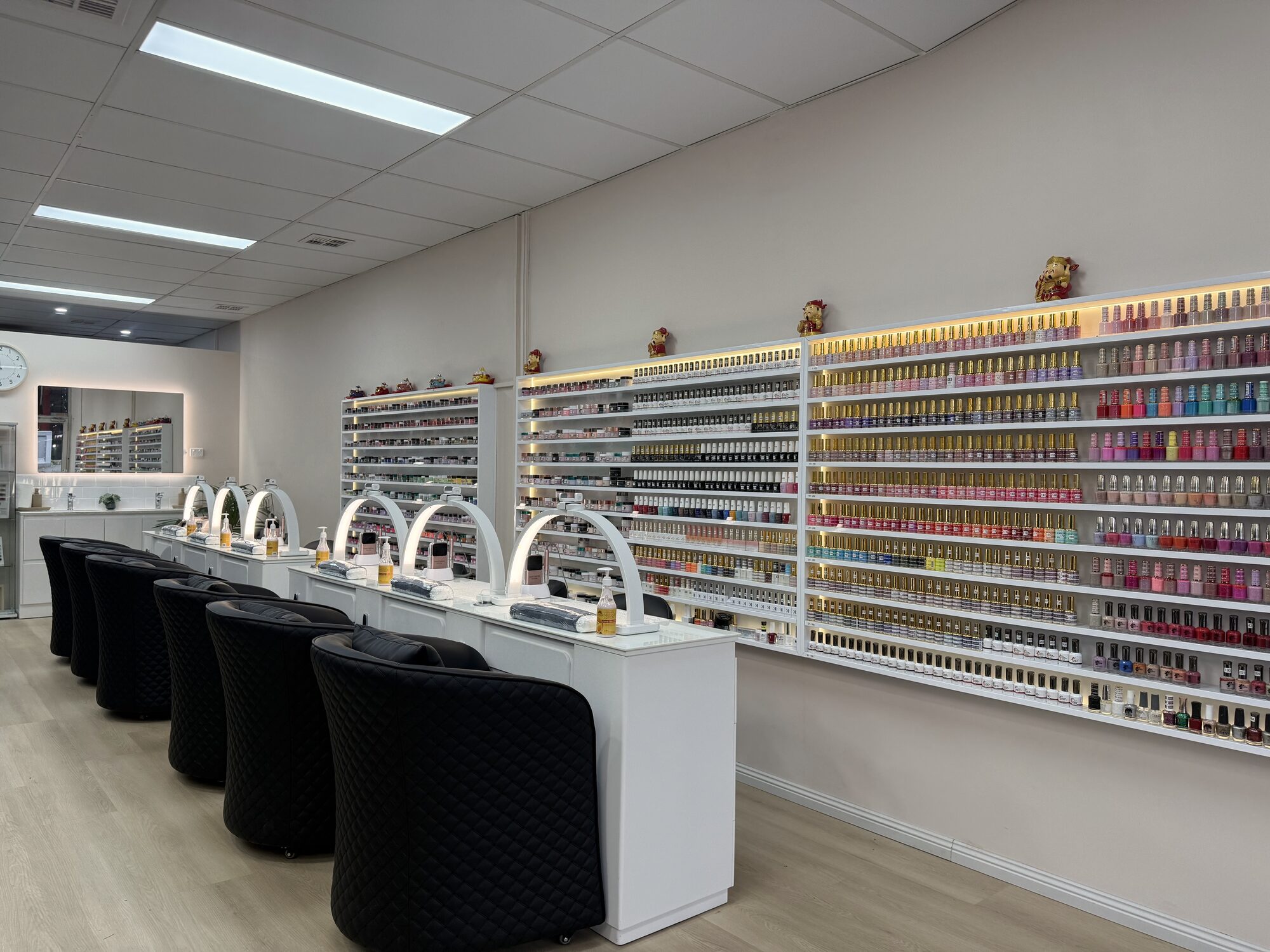 Lustre Nail Bar Forest Hill salon interior and manicure stations
